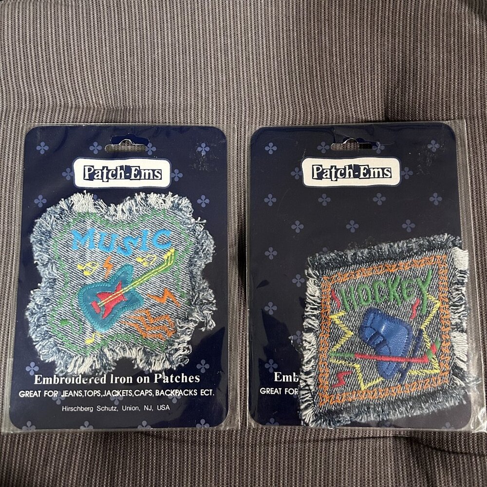 Patch-Ems Embroidered Iron on Patches (Set of 2)